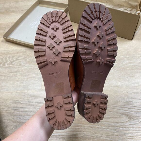 Madewell The Mindy Lugsole Leather Mule Women's 8.5 Color Dried Maple - Picture 7 of 12